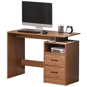 HOMCOM Computer Desk w/shelf, Drawers