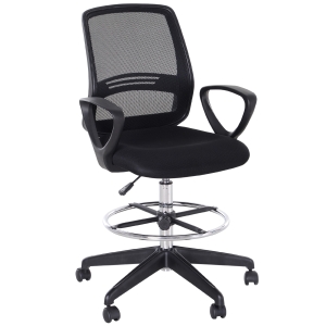 Vinsetto Tall Ergonomic Back Office Chair W/ Adjustable Height Footrest and 360° Swivel Black