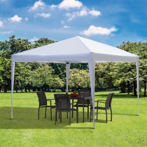 Outsunny 3 x 3 meter Garden Heavy Duty Pop Up Gazebo Marquee Party Tent Folding Wedding Canopy-White