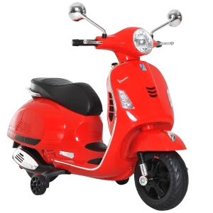 HOMCOM Kids Motorcycle Ride On, 6V with LED Lights, Safe and Exciting, Red