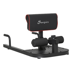 HOMCOM 3-in-1 Full Body Workout Ergonomic Squat Machine Fitness Body Exercise Machine Black