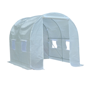 Outsunny 250L×200W×200H cm Walk-in Greenhouse-White