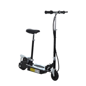 HOMCOM Foldable Electric Scooter for Teens Over 7 years old 12V Battery 120W-Black