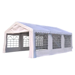 Outsunny 6m x 4 mParty Tents Portable Carport Shelter w/ Removable Sidewalls & Doors Party Tent Shelter Car Canopy
