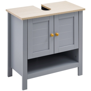 kleankin Bathroom Under Sink Cabinet Vanity Unit with Adjustable Shelf Space Saver