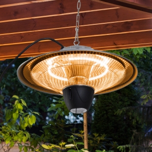 Outsunny Hanging Patio Heater, 1500W, Aluminium-Silver