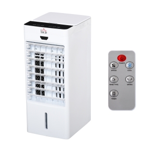 HOMCOM 4L Air Cooler Ice Cooling Function 3 Speed 3 Mode 7.5 Timer Ice Box Home Office