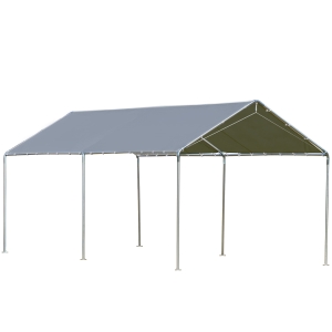 Outsunny 3m x 6m Heavy Duty Carport Garage Car Shelter Galvanized Steel Open Tent