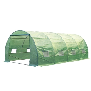 Outsunny Serre de Jardin Tunnel en Métal Vert 6 x 3 x 2 cm