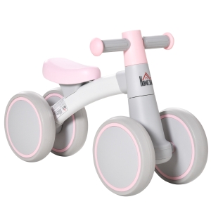 HOMCOM Quick Release Baby Balance No Pedal Bicycle for 1-3 Years Old Pink