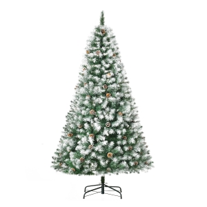 HOMCOM 6FT Artificial Christmas Tree Holiday Home Xmas Decoration with Pine Cone