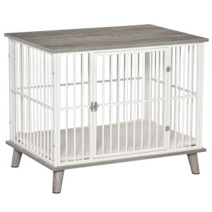 PawHut Decorative Dog Crate, Pet Cage Kennel w/ Soft Cushion for Small Medium Dogs