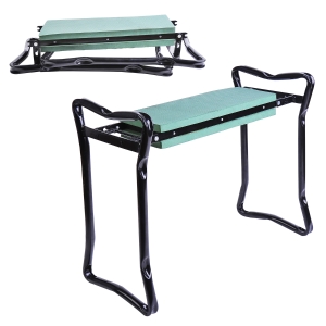 Outsunny Garden 2 in 1 Kneeler Bench-Green/Black