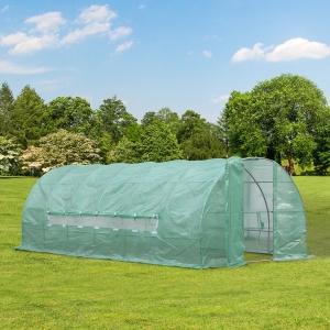Outsunny Serre de Jardin Tunnel en Métal Vert 600 x 300 x 200 cm