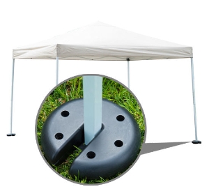 Outsunny Tent Weight Base, 4 pcs Anchor Weights-Black
