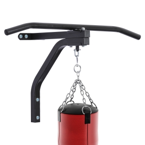 HOMCOM Boxing Wall Mount Hanger Home Fitness Workout Pull Up Bar-Black
