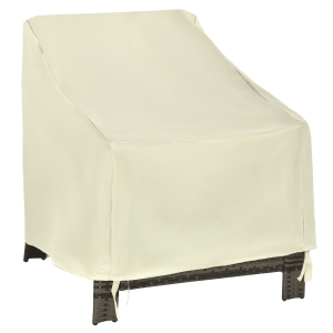 Outsunny Funda Protectora para Sillas Cubierta de Muebles Sillón Impermeable Exterior Jardín Protección contra Lluvia y Sol 68x87x77cm