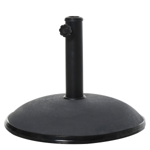 Outsunny Heavy Duty Cement Parasol Umbrella Base 20kg Patio Stand Garden Outdoor Shade Holder Round