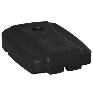 Outsunny Square Parasol Base Umbrella Stand Weights w/ Wheels Water or Sand Filled Black