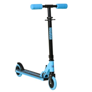HOMCOM Scooter for Kids Toddler Foldable Kick Scooter with Adjustable Height Brake for Boys and Girls 3-8 Years Aluminium Blue