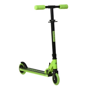 HOMCOM Scooter for Kids Toddler Foldable Kick Scooter with Adjustable Height Brake for Boys and Girls 3-8 Years Aluminium Green