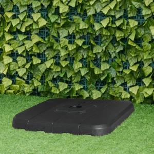 Outsunny Set of 4 Cantilever Parasol Base Stand Outdoor Umbrella Weights, Can Be Filled with Sand or Water, Black