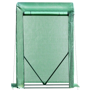 Outsunny Serre de jardin serre à tomates anti-UV dim. 100L x 50l x 150H cm porte zipée déroulante acier PE vert