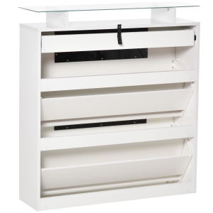 Armoire à chaussures design contemporain blanc