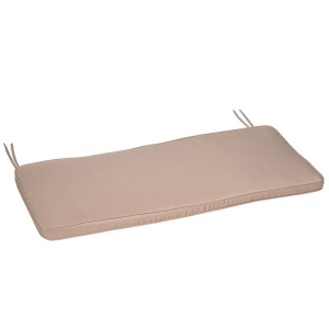 Outsunny Almofada para Banco de Exterior 110x46x5cm Capa Removível e Lavável Almofada Acolchoada para Banco Duplo de Jardim Terraço Bege Escuro