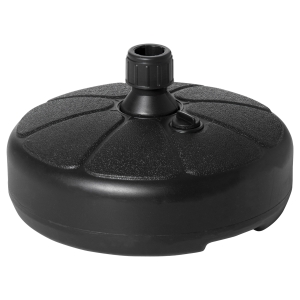 Outsunny Base de Sombrilla Rellenable de Agua 13 kg o Arena 19 kg Soporte de Parasol Redondo Apto Postes de Ø38 mm para Jardín Patio Terraza Ø38x21,5 cm Negro