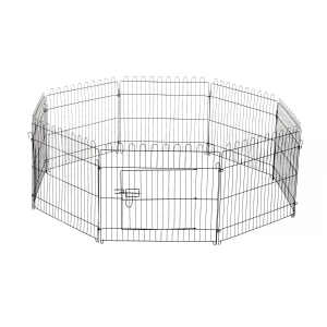 PawHut Parque Perros Jaula Plegable Mascotas Cerca Entrenamiento Cachorros 8 Vallas (71x61cm)