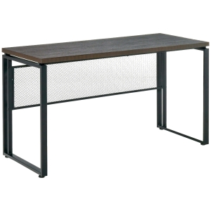 HOMCOM Mesa de Computadora Multifuncional Escritorio Estable con Pies Ajustable para Despacho Casa Estudio Gaming 135x60x75 cm Marrón Rústico