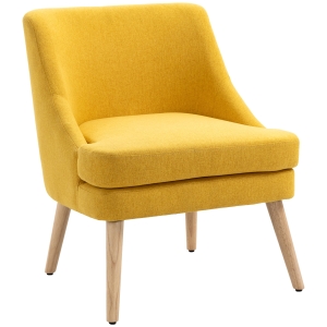 HOMCOM eetkamerstoel modern linnen design 63 x 69 x 79,5 cm