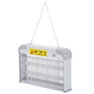 Outsunny Lámpara Anti-mosquitos Lámpara Matamoscas Eléctrica Lámpara Anti-insectos 20W Área 60m² Seguro y Eficaz con Luz UV para Exterior e interior