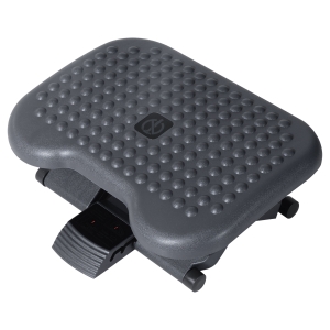HOMCOM Ergonómico Reposapiés de Oficina Ajustable Soporte para Pies para Oficina Escritorio 46 x 35cm