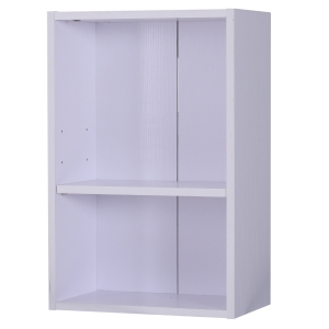 HomCom biblioteca din lemn, cu raft, 40x24x61 cm, alba