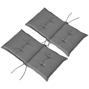 Outsunny Set 2 Bucati Perne pentru Scaune de Gradina cu Spatar Inalt Gri Inchis
