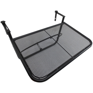 Outsunny Masuta de Balcon Suspendabila Brate si Raft Reglabile, Negru 60 x 56.5 x 45 cm