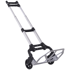 Homcom Carucior Pentru Pachete Pliabil Capacitate 70kg in Aluminiu