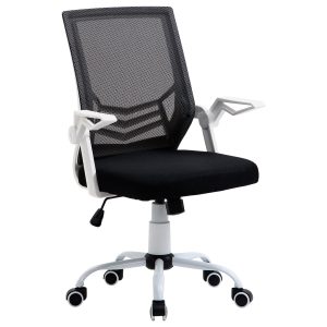 Vinsetto Scaun de Birou Ergonomic cu Suport Lombar din Tesatura Negru