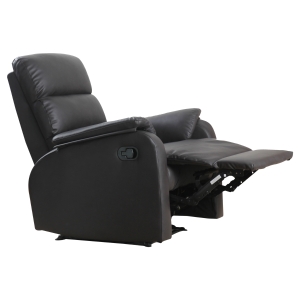 Homcom Fotoliu Relax Rabatabil Manual in Piele Sintetica, Maro, 75x92x99cm