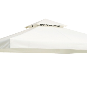 Outsunny Acoperiș de Schimb Impermeabil pentru Gazebo pentru Grădină Dublu Strat 3x3m, Crem