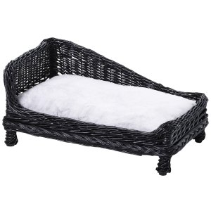 PawHut sezlong animale de companie, 69x42x33cm, negru