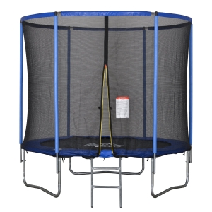 HOMCOM Trambulina elastica pentru Copii si Adulti, cu Plasa de siguranta Φ244cm