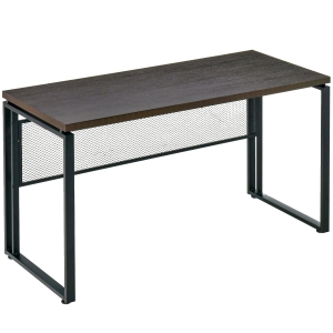 HOMCOM Secretária multifuncional estável com pés ajustáveis 135x60x75 cm Marrom