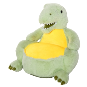HOMCOM Fotoliu pentru copii antiderapant in forma de dinozaur din plus verde