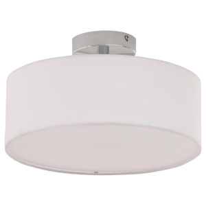 HOMCOM Candelabru de Tavan Modern Abajur din Tesut pentru 3 Becuri G9 Alb