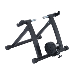 Homcom Home Trainer Bicicleta Pliabila in Otel, Negru