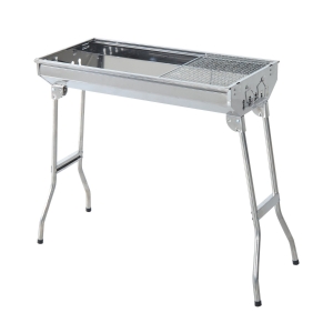 Outsunny Gratar Barbecue Portabil si Pliabil in Otel Inox, 73x33x71cm