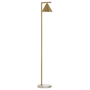 HOMCOM Lampa de Podea din Metal cu Abajur Reglabil la 350°, Lampa de Podea Moderna pentru Decorare Moderna, Inaltime 153 cm - Auriu